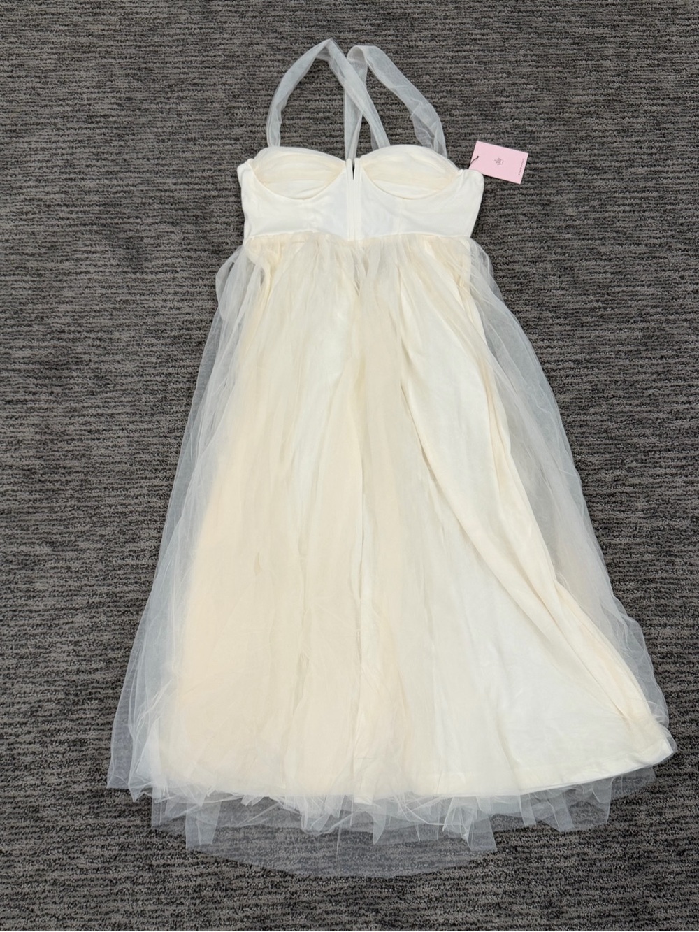 Hello Molly Ivory Tulle Midi Dress
